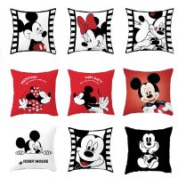 Disney Mickey Minnie Mouse Minnie Soft Pillowcases White Couple Pillow Cover Decorative Pillows Case Living Room Gift