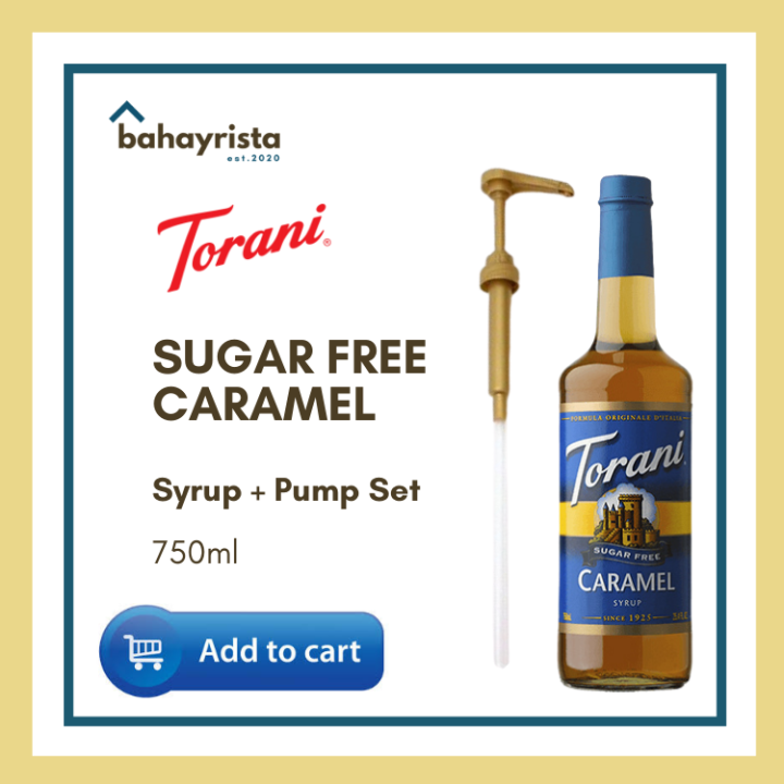 Torani Sugar-Free Caramel Syrup 750ml + Syrup Pump | Lazada PH