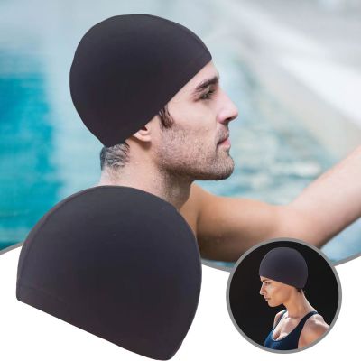 SCAPE สีทึบปกป้องหูผ้ายืดโพกศีรษะผู้ใหญ่ชายหญิงหมวกว่ายน้ำหมวกอาบน้ำหมวกว่ายน้ำหมวกว่ายน้ำ