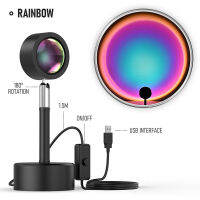 Sunset Projection Night Lights Live Broadcast Background Like Galaxy Projector Atmosphere Rainbow Lamp Decoration For Bedroom