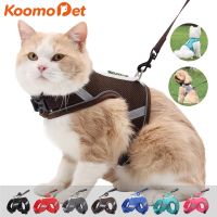 ZZOOI Cat Dog Harness Adjustable Reflective Vest Walking Leash With Traction Rope for Small Medium Breathable Chest Strap Pet Supplies