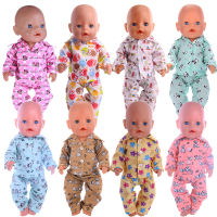 Doll Pajamas 15 Styles Pattern Clothes For 18 Inch American&amp;43 Cm Born Baby Our Generation Christmas Birthday Girls Toy Gift Hand Tool Parts Accessor