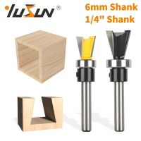 YUSUN Dovetail Bit พร้อมแบริ่งด้านล่างเราเตอร์เครื่องตัดบิตคาร์ไบด์เครื่องตัดมิลลิ่งสําหรับงานไม้สําหรับไม้ Bit Face Mill End Mill