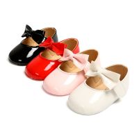 Newborn Toddler Baby Girl Shoes PU leather Buckle First Walkers With Bow Red Black Pink White Soft Soled Non-slip Crib Shoes