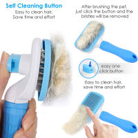 Dog Self Cleaning Slicker Brush Cat Brush with Massage Particles Removes Loose Hair Dogs Grooming Comb Promote Circulation