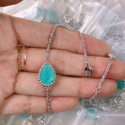 New 2023 Trend Classic High Quliaty Famous Brand Luxury Jewelry Bracelets For Women Malachite Water Drop Pure 925 Sliver Gifts