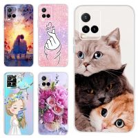 For Vivo Y21 Y21s Case Vivo Y33s Soft Silicone Cute Cartoon Cat Cover For Vivo Y21 s Y33s Phone Cases Fundas VivoY21 Full Bumper