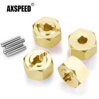 AXSPEED 4Pcs Brass Wheel Hex Hub Adapters Counterweight for Axial UTB18 Capra 1/18 RC Buggy Car Model Upgrade Accessories Parts Electrical Circuitry P