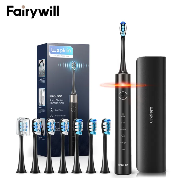 Fairywill Electric Toothbrush Pro 500 with Pressure Sensor Whitening Lazada PH