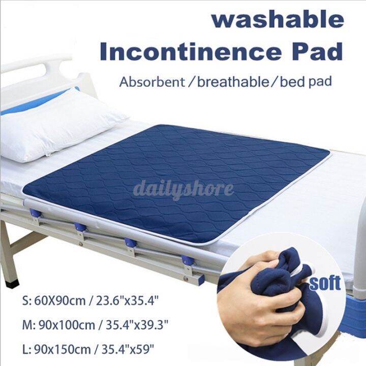 3 Sizes Washable Pad Waterproof Bedsheet Incontinence Bedpad Adult