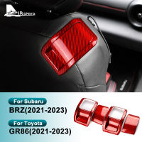 สติ๊กเกอร์ไฟเบอร์คาร์บอนแท้สำหรับ Subaru BRZ Toyota GR86 21-23เบาะรถยนต์ที่จับด้านหลังกรอบภายใน