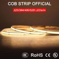 MALIIGAZA COB Strip 5mm 8mm 10mm Width Warm Nature Cold White Color Flexible 12V 24V LED Tape Bar Light for House Room Decor