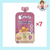 Peachy  พีชชี่ แอปเปิ้ลบดผสมข้าวโอ๊ตและน้ำพรุน (สำหรับเด็ก 6 เดือน) 110g แพ็ค 7 ถุง ( Kiddys Store )