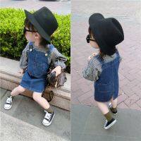 CUI YI SHOP Childrens Clothing and Girls Suspender Skirt 2022 New Denim Korean Baby