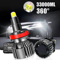 ไฟหน้า LED Canbus ไฟรถยนต์33000LM ไฟหน้า360องศา H4 H1 H7 H8 H9 H11 H16 9005 HB3 9006 HB4 9012 HIR2 6500K