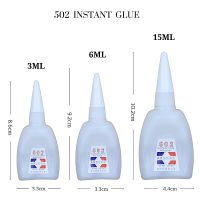 【CC】 1Pcs 3ML/6ML/15ML 502 Instant Glue Adhesive Jewelry Shoes Super Drying Transparent