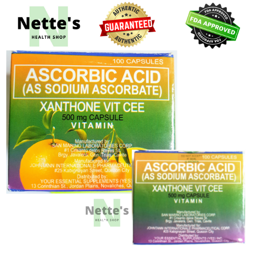 XANTHONE VITAMIN C (Ascorbic Acid as Sodium Ascorbate) 100 capsules
