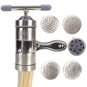 Stainless Steel Manual Pasta Machine Noodle Maker With 5 Pressing