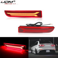 iJDM 3D Optic LED Bumper Reflector Lights For Mitsubishi Lancer Evo X Outlander,TailBrake Rear Fog Lamps and Turn Signal Light