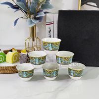 [Hot On Sale] 6 Pieces Of Luxury Bone China Concentrated Black Tea Coffee Cup Set,Wedding Party Drinking Utensils, Birthday Housewarming Gift