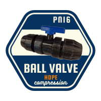 บอลวาล์ว PE บอลวาล์ว พีอี 50 มม. สวมอัด ( Ball Valve Copmpression ) HDPE 50 mm. PN16