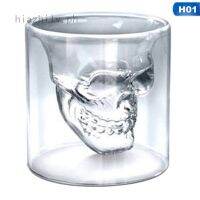 LS【ready Jellycrystal Skull Head วอดก้า Shot วิสกี้ไวน์ดื่มแก้วขวดเหล้าถ้วย Faddish1【cod】