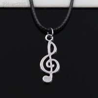 【DT】hot！ New Fashion Tibetan Color Pendant Musical Note Necklace Choker Leather Cord Factory Price Jewelry