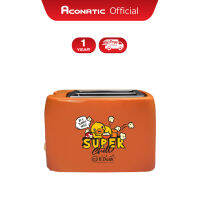 Aconatic เครื่องปิ้งขนมปังแบบ 2 แผ่น ลาย B-Duck สีส้ม รุ่น AN-TT7538 (รับประกัน 1 ปี)