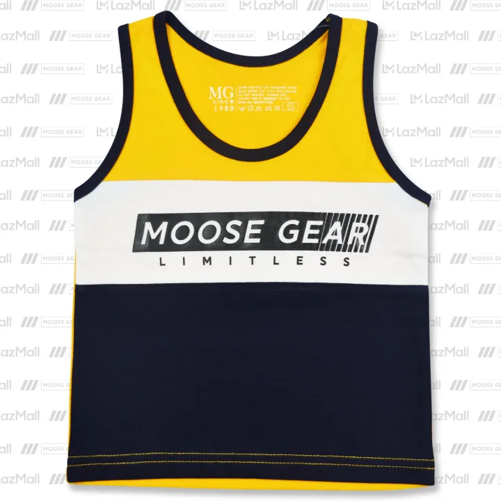 Moose Gear Yellow & Navy Blue Sando with print details (SD-P 10762 A ...