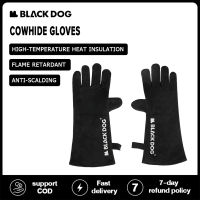 BlackDog [COD]สารหน่วงไฟถุงมือฉนวนกันความร้อน Cowhide อุณหภูมิสูงฉนวนกันความร้อนป้องกันการลวกถุงมือปิกนิกตั้งแคมป์กลางแจ้งHZGOE0319