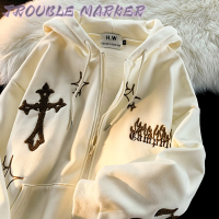 TroubleMaker เสื้อฮู้ด เสื้อแขนยาวอบอุ่น หลวมและสบาย สไตล์ ทันสมัย แฟชั่น สไตล์ WWY23933RS 39Z230926