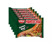 Nissin Yakisoba Savory Beef 59g x 6 pieces - PACK OF 6