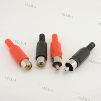 Red black Plastic audio video RCA adapter connector male welding head AV male Female Jack socket plug Solder Tool a1 YB23TH