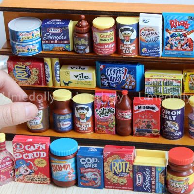 ☒ Dollhouse Miniature Supermarket Simulation Snack for Blyth Barbies bjd Doll Pretend Play Mini Food Toy Kitchen Accessories