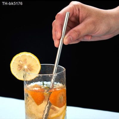 ✻ 5Pcs Reusable Drinking Straw 304 Stainless Steel Wide Metal Set Milkshake Bubble Tea Beer With Cleaner Brush For Bar Accessory