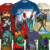 3-13 Years Old Stick War T shirt For Kids Games Shirt Boy Tees Baby Casual Tops Games Summer Clothes