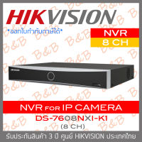 HIKVISION เครื่องบันทึกกล้องวงจรปิดระบบ IP (NVR) DS-7608NXI-K1 (8 CH) BY B&amp;B ONLINE SHOP