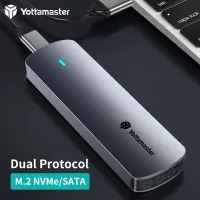 Yottamaster เคส SSD M.2 Nvme 10Gbps กล่อง SSD เอสเอสดีของเครื่องพีซีเพื่อ M.2 SATA เอสเอสดี Nvme เคส SSD ฮีทซิงค์ในตัวสำหรับ Samsung 970 EVO Plus 980