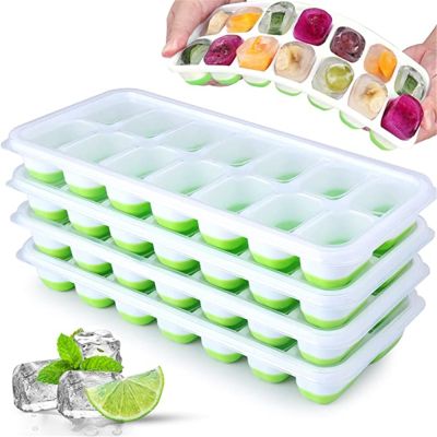 hot【cw】 14 Molds Tray Silicone Mould Cold Drink Maker Accessories Forms