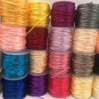 2mm Colorful Rattail Satin Cord Thread Chinese Knot Macrame Bracelet Braided String DIY Tassels Beading Thread 10-225meters Shoes Accessories