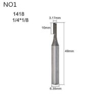 【☄New Arrival☄】 jinlan7363036 1ชิ้น1/4นิ้วก้านตรง/Dado Router Bit 6.35Mm ก้านเครื่องมือตัดไม้ราคาถูก