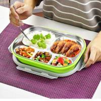 กล่องข้าวพกพาสเตนเลส 5 หลุม Adult bento box คละสี By สุวภัทร SWP Shop