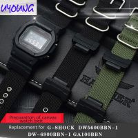 ™☑ Classic black canvas watch FOR cso G-SHOCK DW-5600 DW6900 DW5035 Watch strap band 16mm