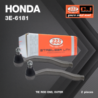 ลูกหมากคันชักนอก HONDA ACCORD ปี 1989-On / ฮอนด้า แอคครอด / 3E-6181 / ยี่ห้อ 333 (1คู่ 2 ตัว) TIE ROD END, OUTER (ซ้าย / ขวา)