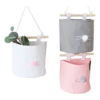 3 PCS Hanging Storage Bag, Closet Linen Wall Mounted Storage Pockets over the Door Organizer for Bedroom Bathroom Office