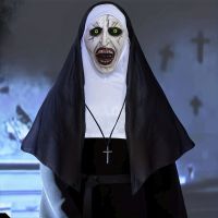 Nun Scary Mask ผู้ชายแต่งตัวหน้ากากเครื่องแต่งกายสำหรับการแสดงเทศกาลวันหยุดฮาโลวีน