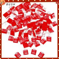 BUSH 50pcs กาวในตัว คลิปสายเคเบิล พีพี ใสสะอาด การจัดการสายไฟ การจัดการสายไฟ ที่หนีบจัดระเบียบ สายไฟมีสาย