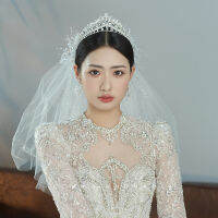 ใหม่สวยงามสองชั้น rhinestone ครึ่งวงกลมมงกุฎเจ้าสาวชุดแต่งงานอุปกรณ์เสริมรูปถ่ายและแต่งหน้าวันเกิดมงกุฎเครื่องประดับ