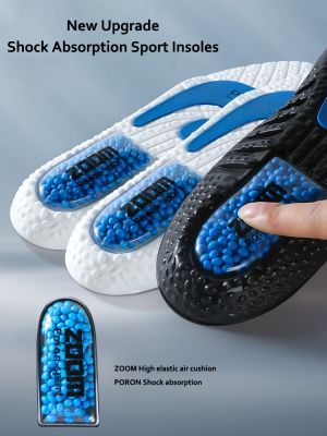 【jw】❈✷  Upgrade esportes absorção de choque palmilha espuma memória do plutônio respirável arco apoio ortopédico sapatos almofada solas das mulheres dos homens