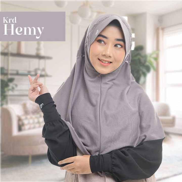 Kerudung Rabbani Hemy , Jilbab Instan Dengan Model Serut Atas Kepala